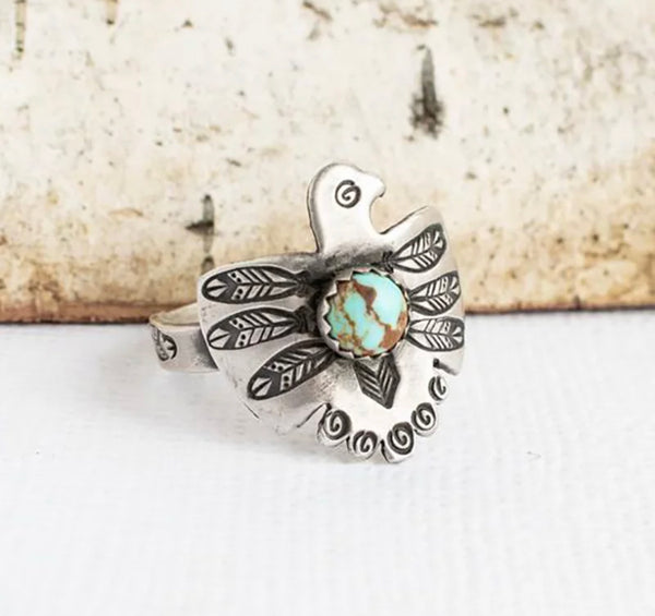 Classic Peacock Pattern Shape Metal Ring