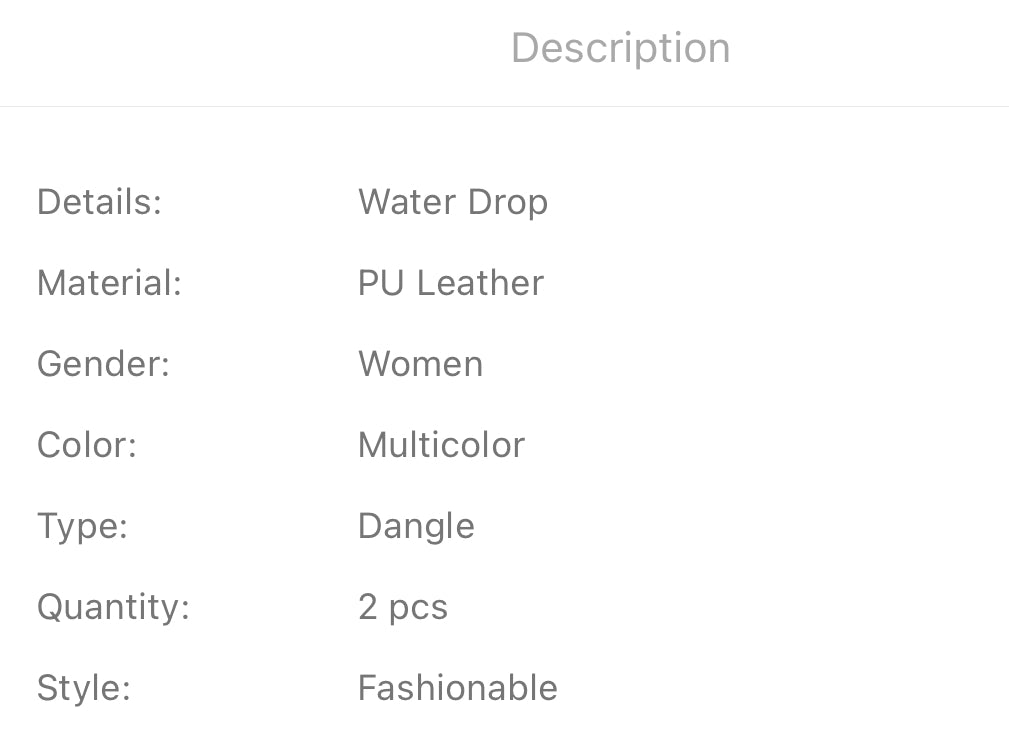 Leopard water-drop dangle earrings