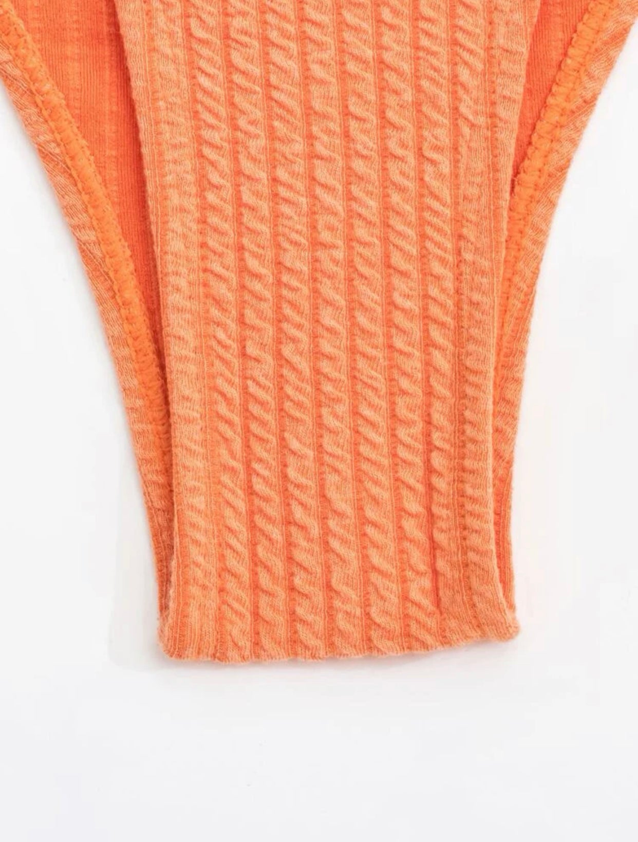 Solid high waisted bikini swimsuit