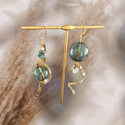 Fresh Green Bubble Dangle Earrings