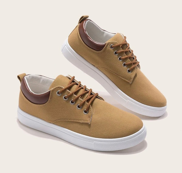 Men’s lace up front canvas sneakers - Christina’s unique boutique LLC