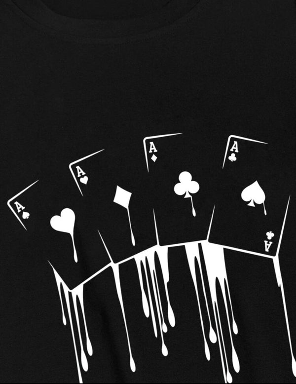 Men’s playing card print tee
