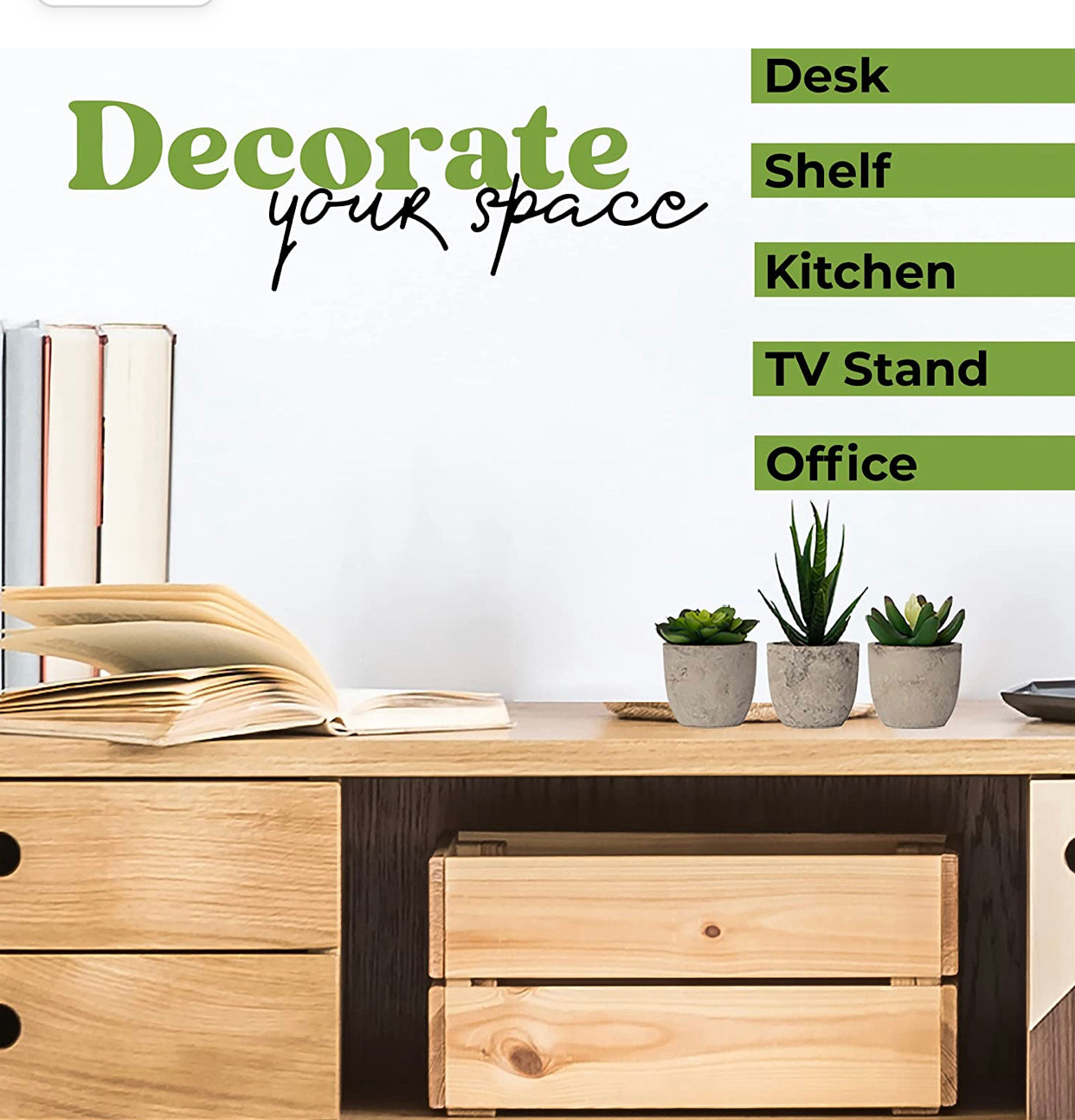 Set of 3 Artificial Succulents Plants