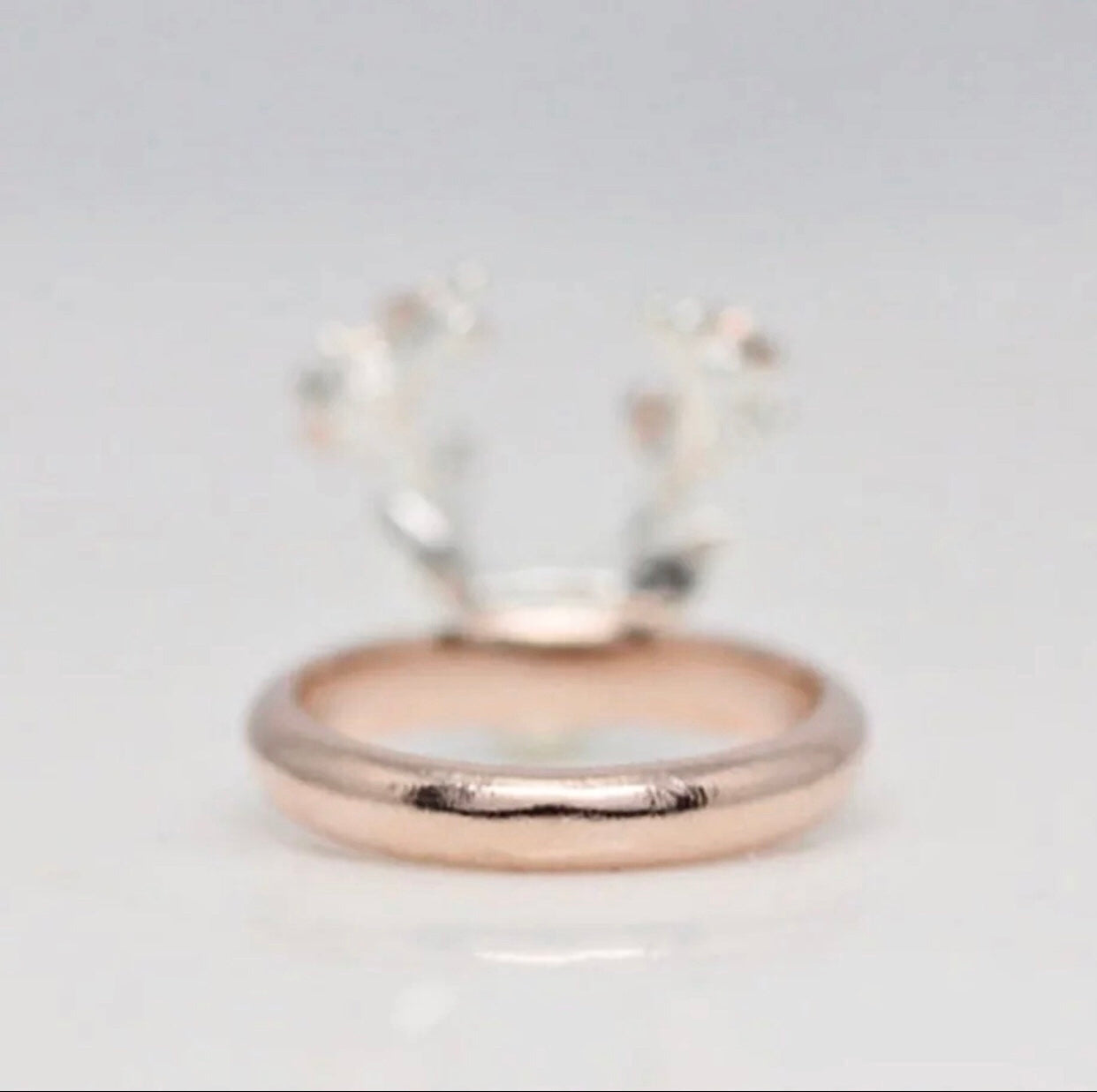 Women Double Colors Sika Deer Ring Elk Finger Ring