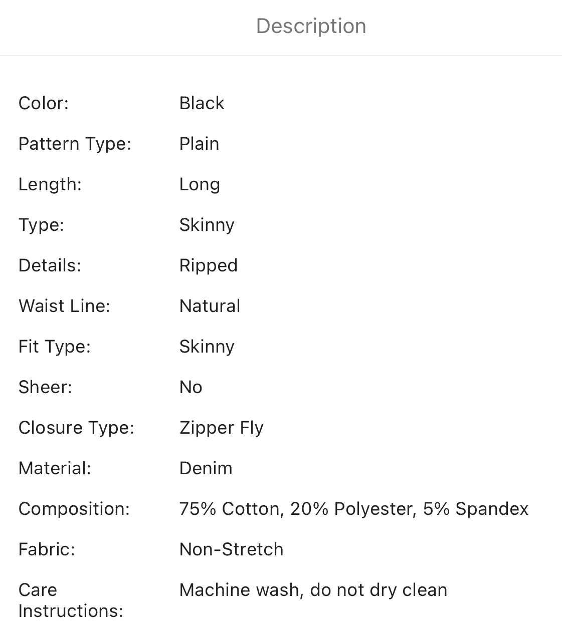 Men’s black ripped detail skinny jeans - Christina’s unique boutique LLC