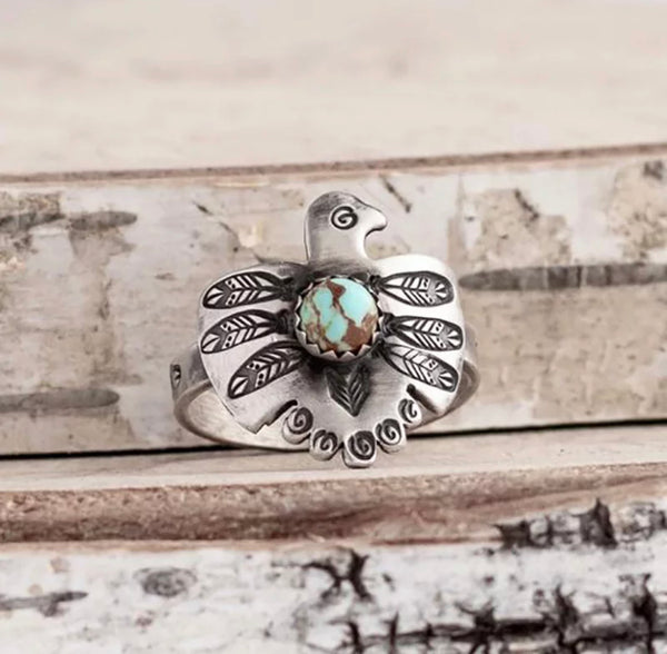 Classic Peacock Pattern Shape Metal Ring