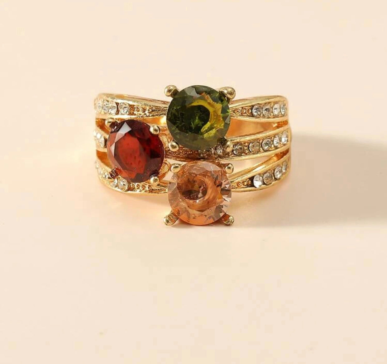 Rhinestone decor ring. Size 8. - Christina’s unique boutique LLC