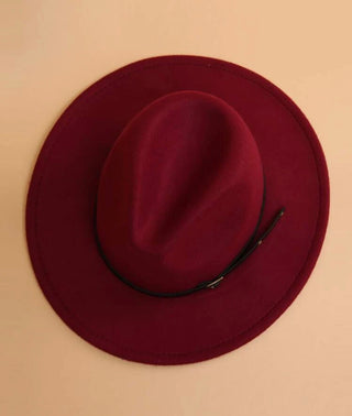 Belt decor fedora hat