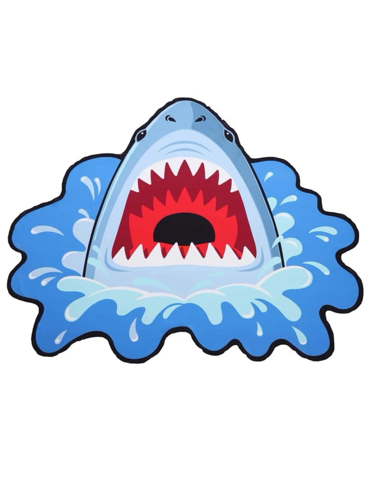 Cartoon Shark Beach Blanket