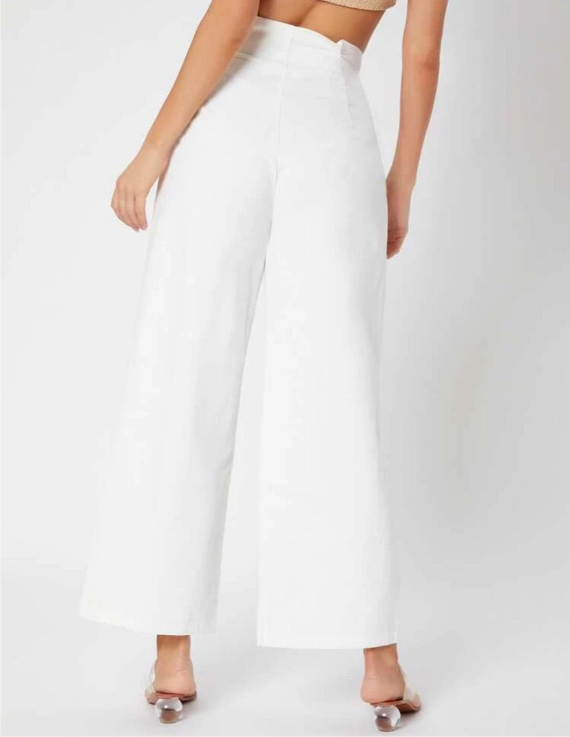 Tall Solid Pleated High Waist Wide Leg Pants