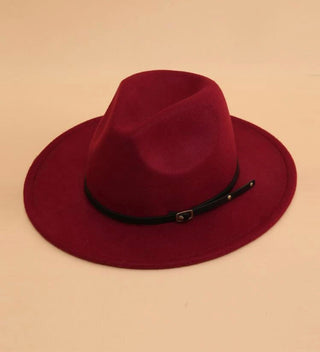 Belt decor fedora hat