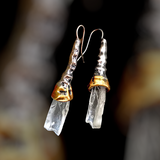 Icicle Zircon Long Drop Earrings