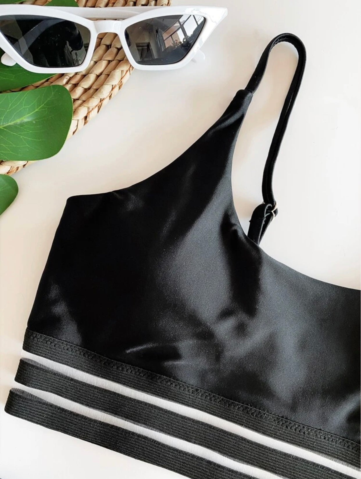 Contrast mesh high waisted two piece swimsuit - Christina’s unique boutique LLC