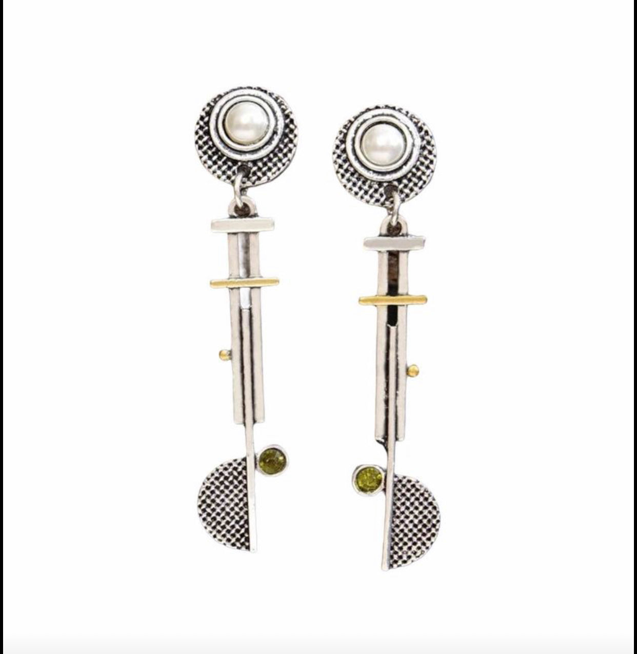 Fun, unique abstract decor drop earrings