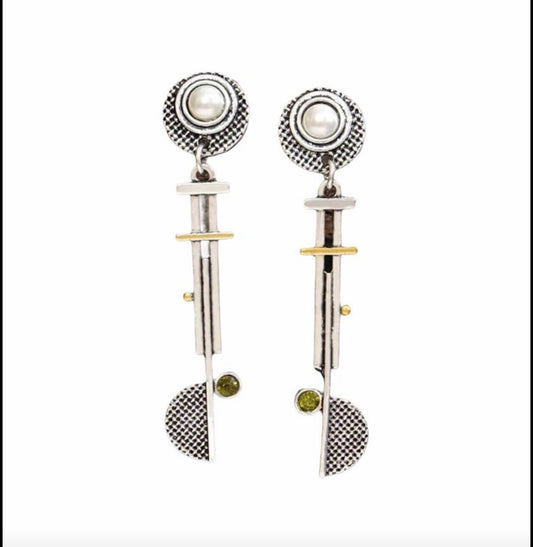 Fun, unique abstract decor drop earrings