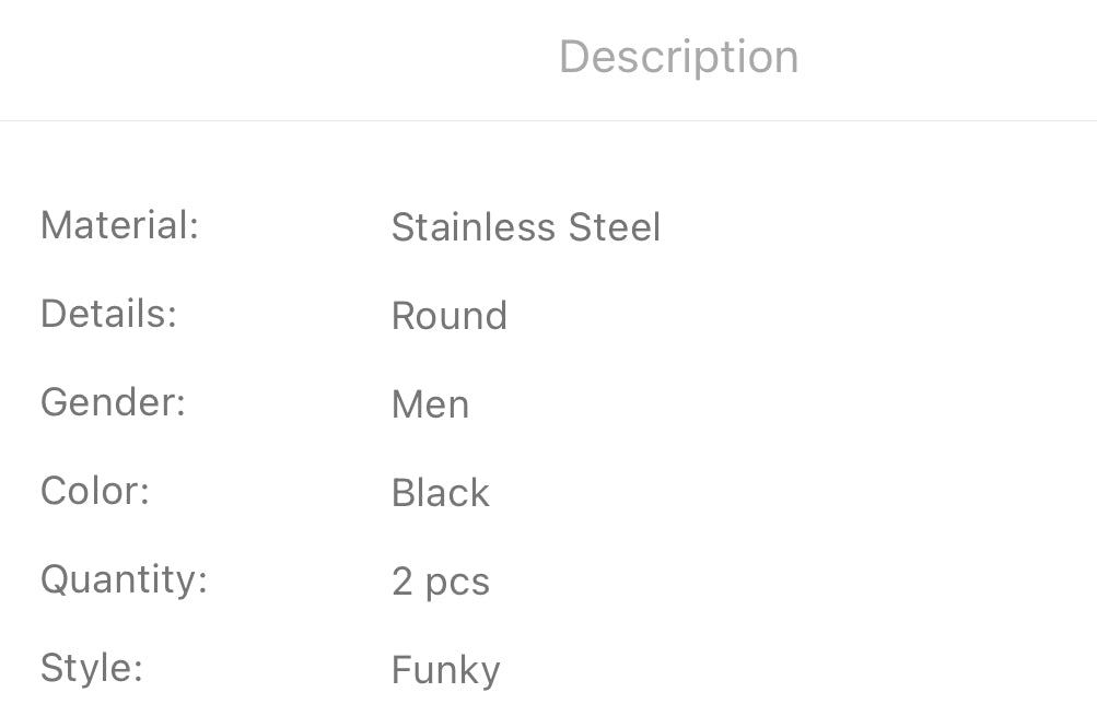 Men’s Opal inspired 2 pcs ear expander