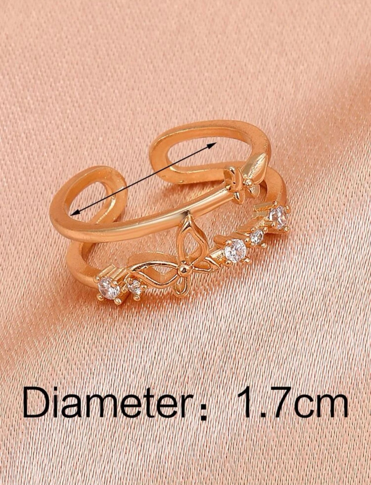 Girls Butterfly Decor Ring