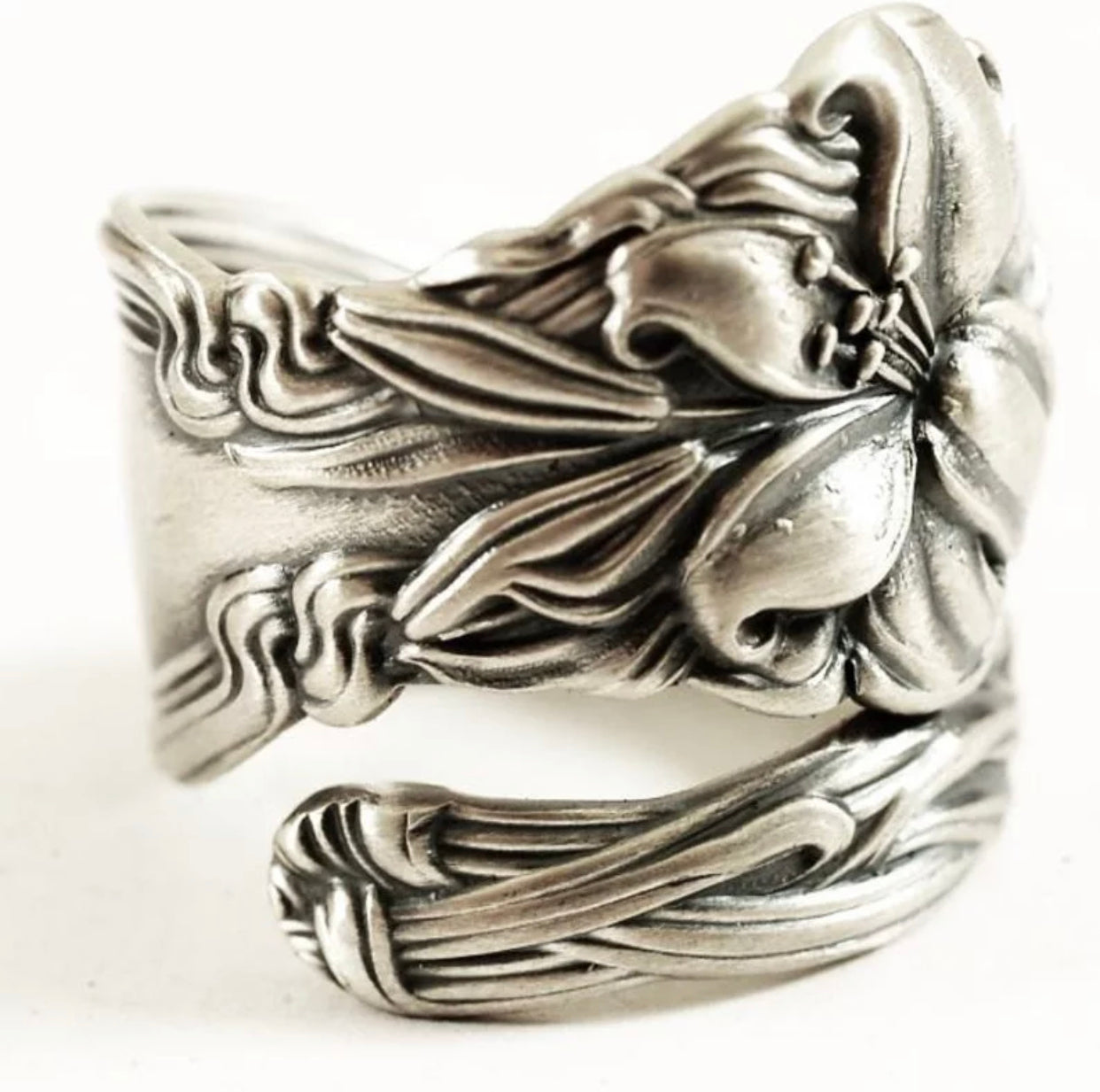 Spoon Ring, Tiger Lily Ring. Size 8