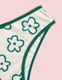 Teen girls floral print bikini swimsuit