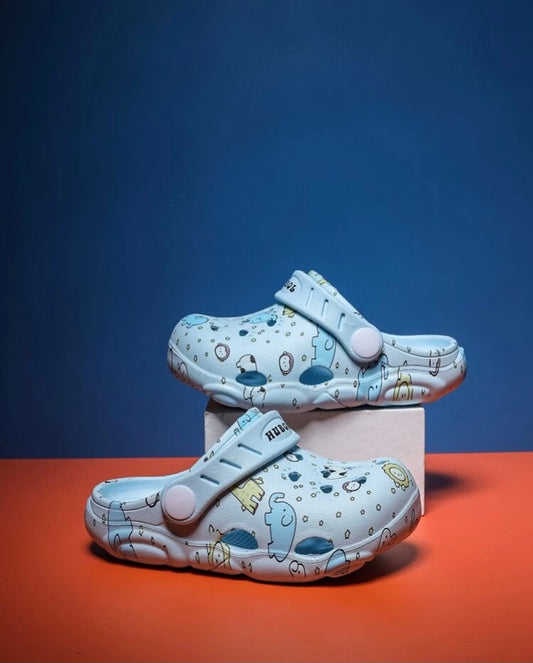 Toddler boys cartoon graphic vented clogs