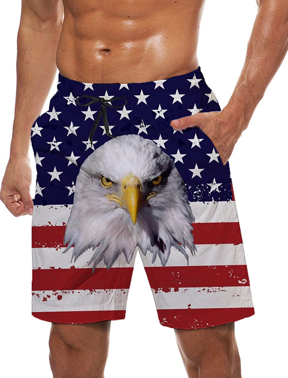 Mens Swim Trunks Quick Dry Summer Beach Shorts Elastic Waist with Mesh Lining and Pockets Board Shorts