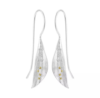 Beautiful needle tassel floral drop earrings