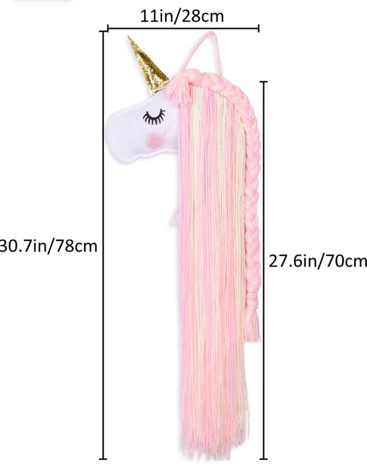 Unicorn Hair Bow Holder for Girls Wall Hanging Decor and Baby Hair Clip Hanger Organizer - Christina’s unique boutique LLC