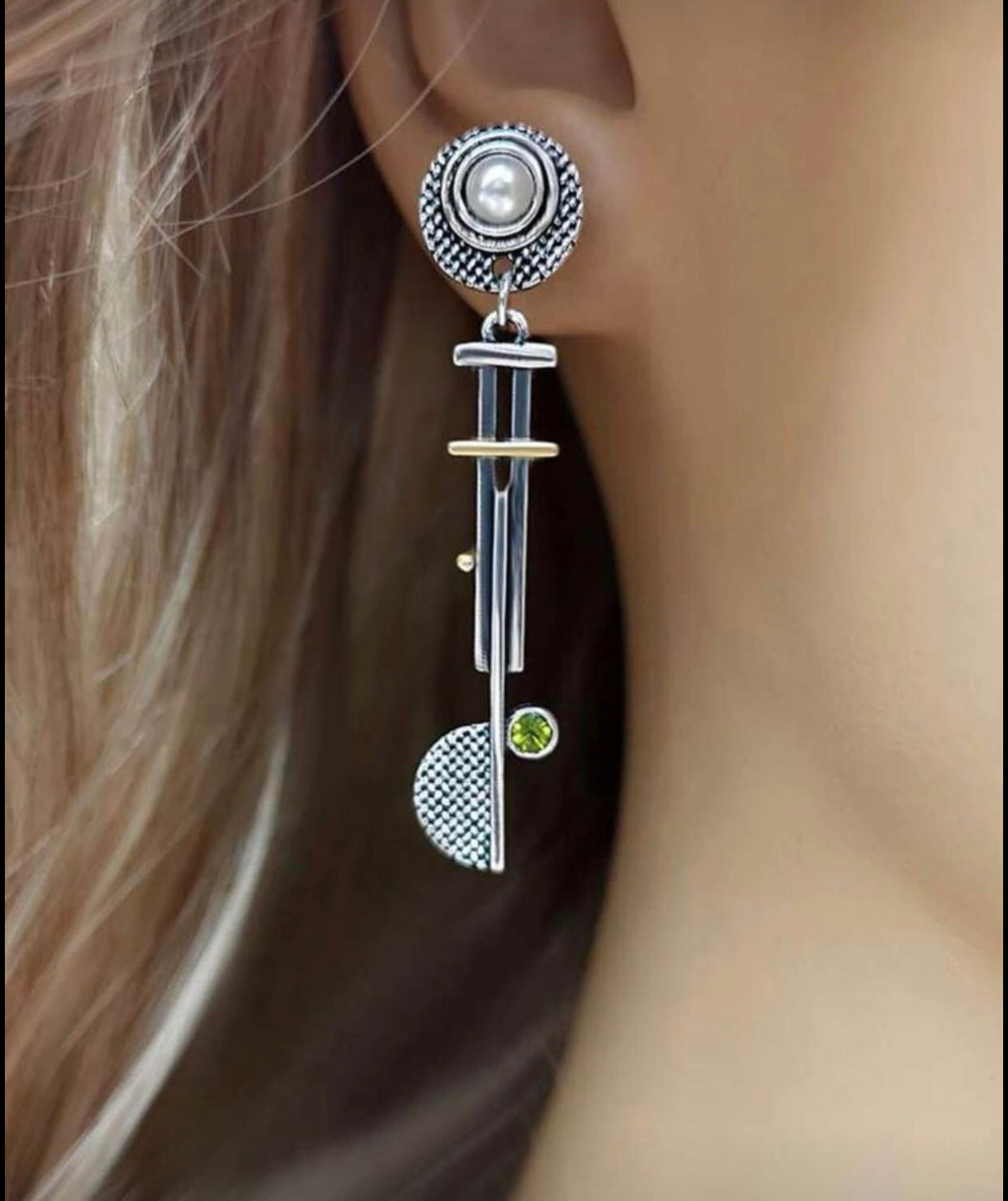 Fun, unique abstract decor drop earrings