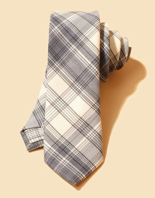 Men Plaid Pattern Tie