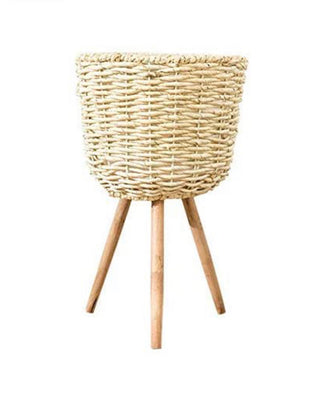 Modern Basket rattan plant stand - Christina’s unique boutique LLC