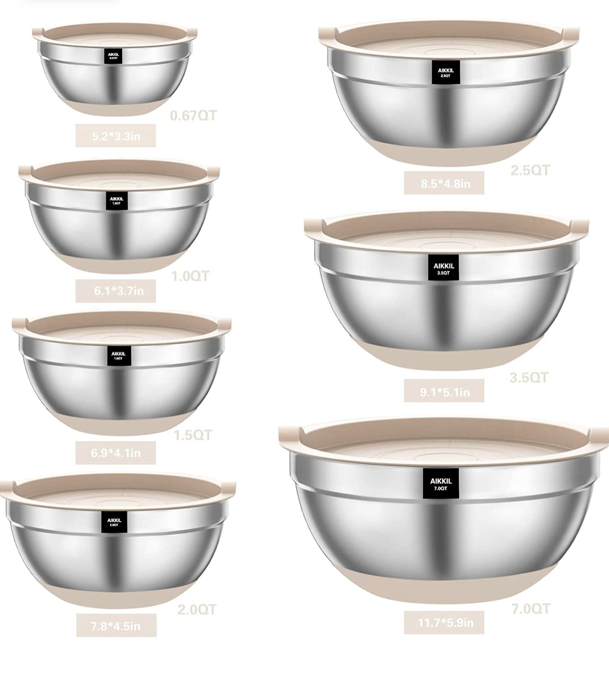 Mixing Bowls with Airtight Lids