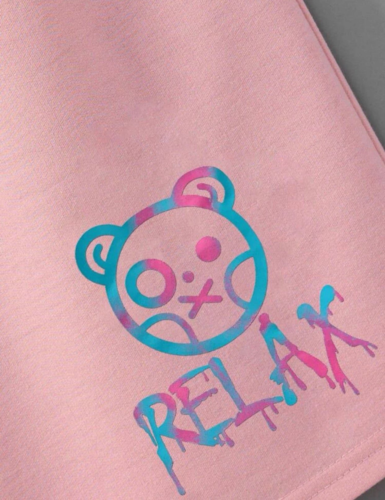 Men’s cartoon & letter graphic shorts