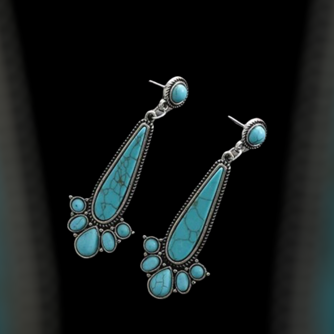 New Synthetic Turquoises Earring For Women.