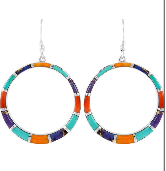 Gemstone Earrings in 925 Sterling Silver & Genuine Gemstones