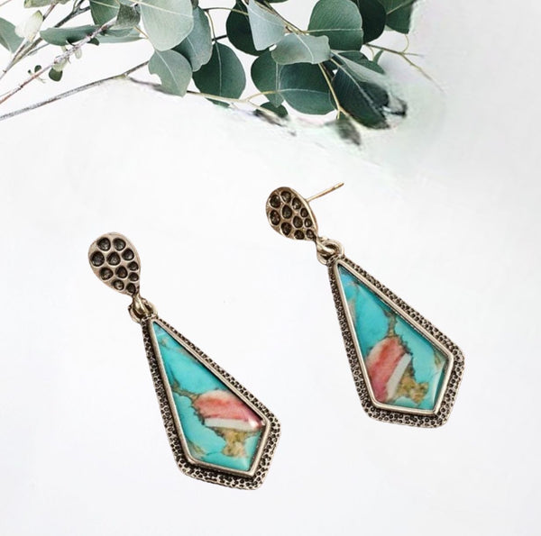 Geometric drop earrings