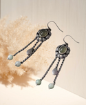 New original natural Hetian jasper tassel earrings