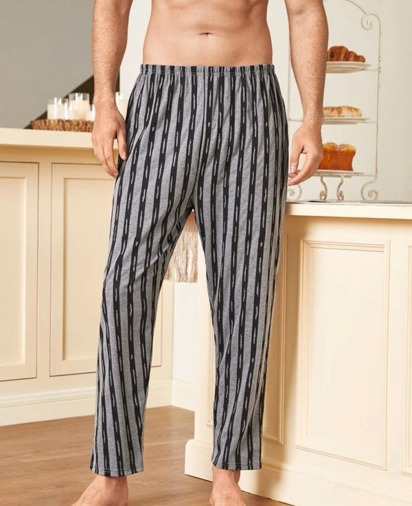 Men striped print sleep pants