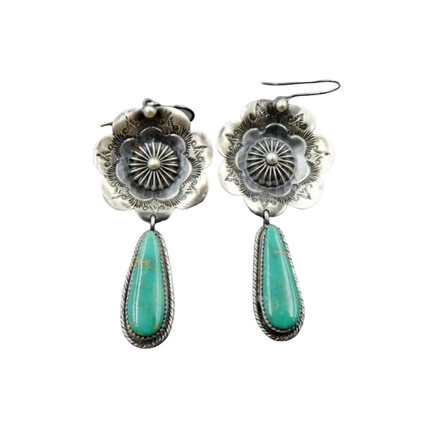 Beautiful western style turquoise inspired dangle earrings