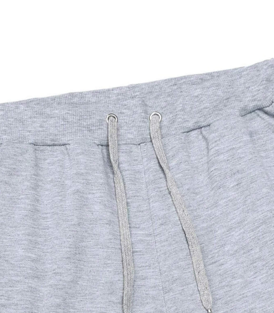 Extended sizes men 2pcs slant pockets drawstring waist sweatpants