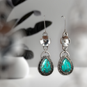 Turquoise decor water drop earrings