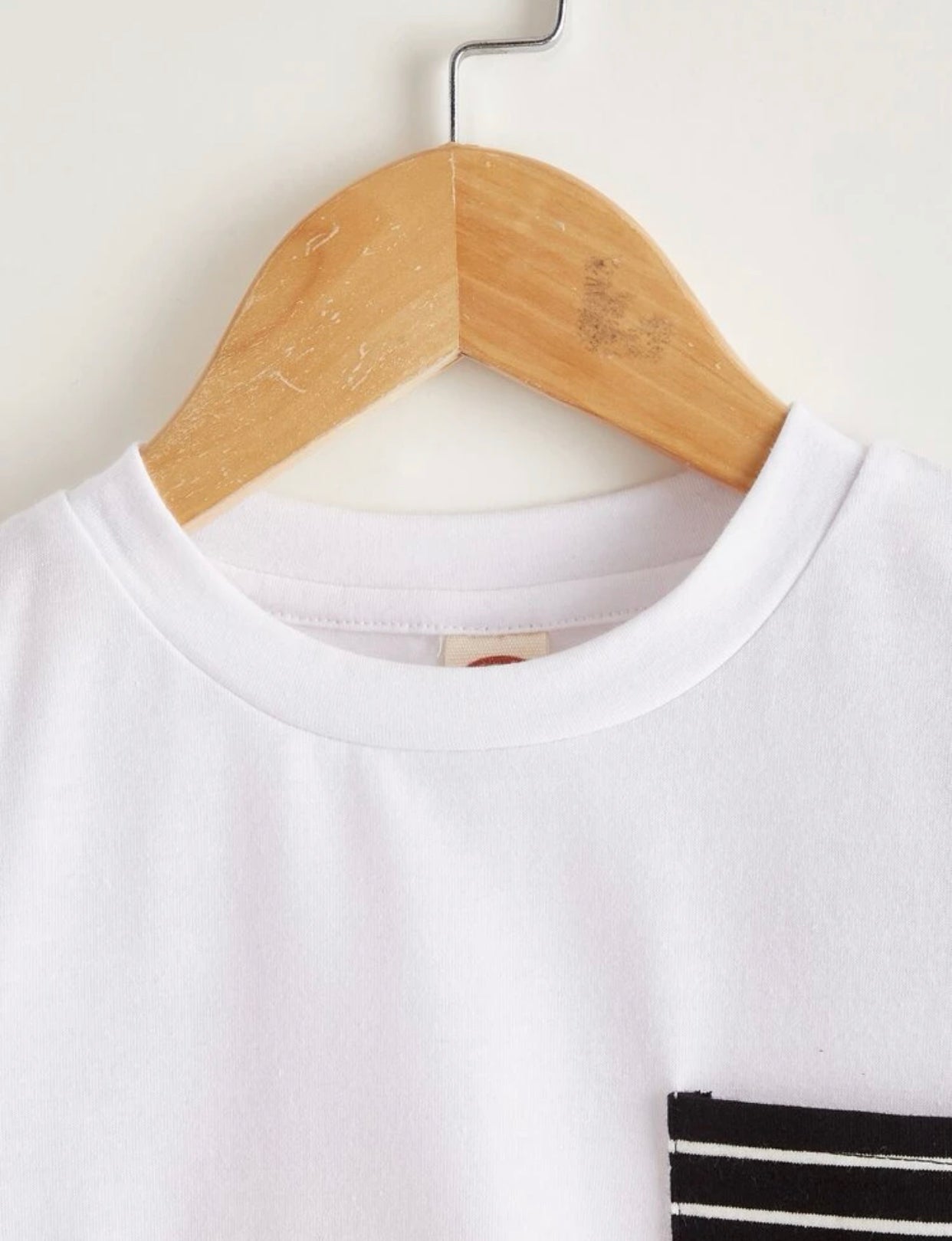 Toddler unisex color-block stripe tee