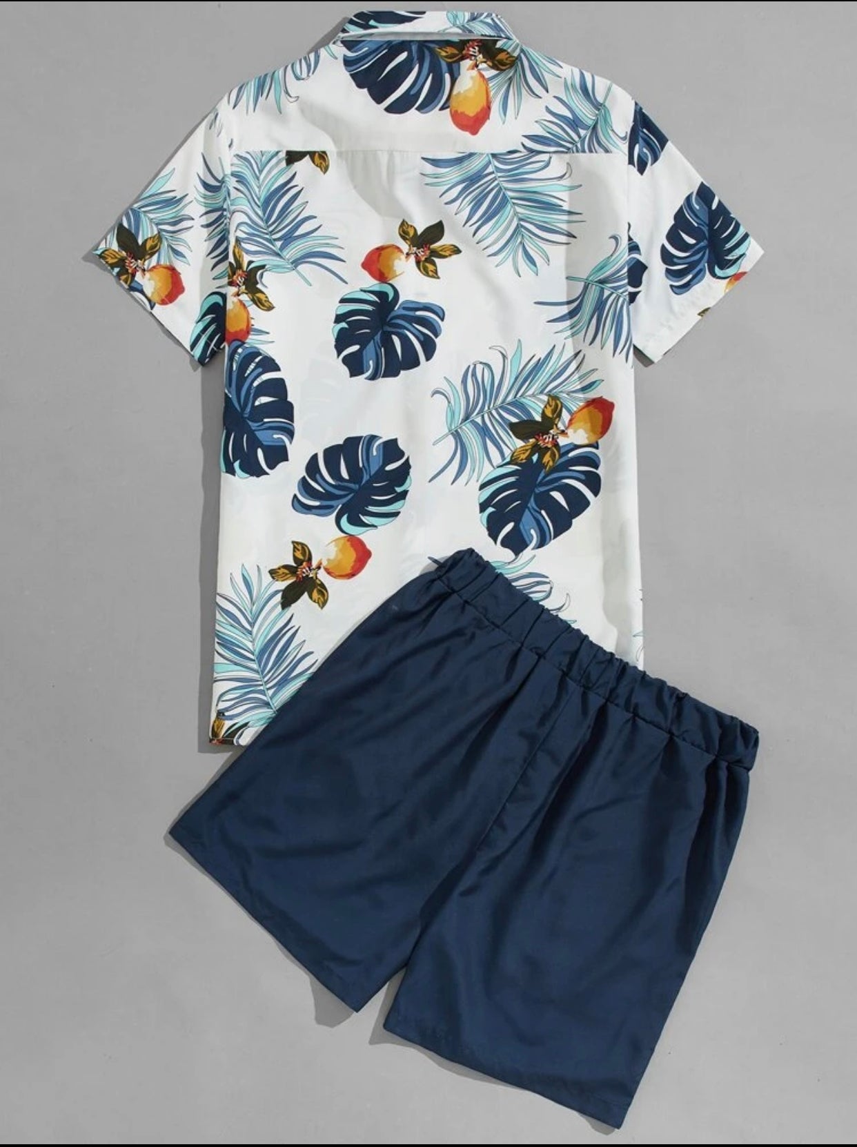 Men’s tropical print shirt and shorts set - Christina’s unique boutique LLC