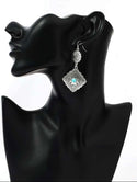 Turquoise decor geometric drop earrings