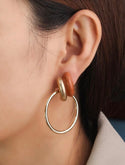 Circle charm ear cuffs