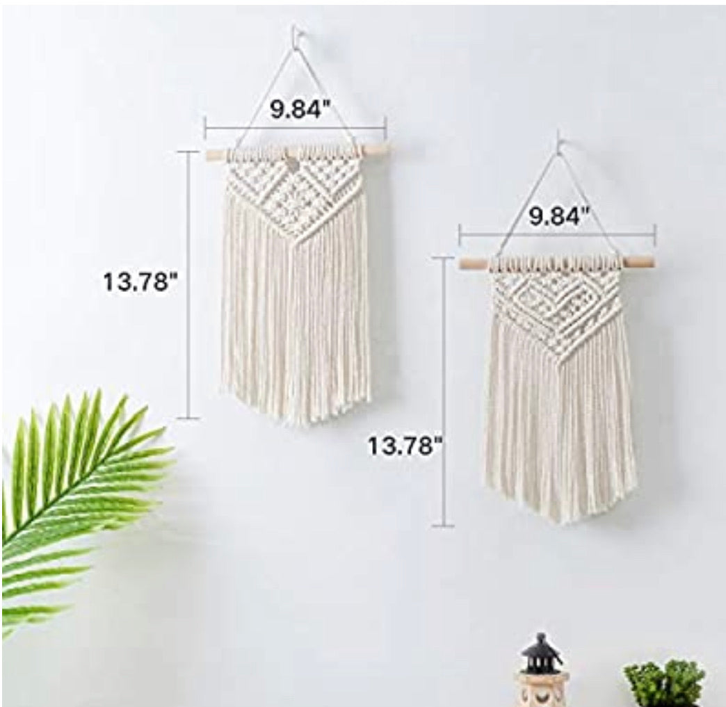 Set of two cream wall tapestries - Christina’s unique boutique LLC
