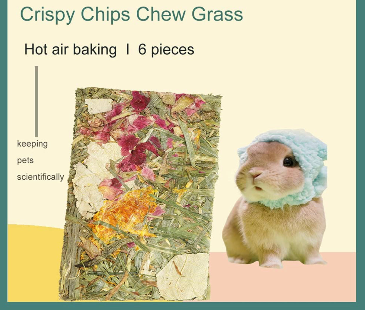 Rabbit Treat ,Natural Molar Timothy Hay Herbal Floral Scent Snack Chew Toys (12pcs)