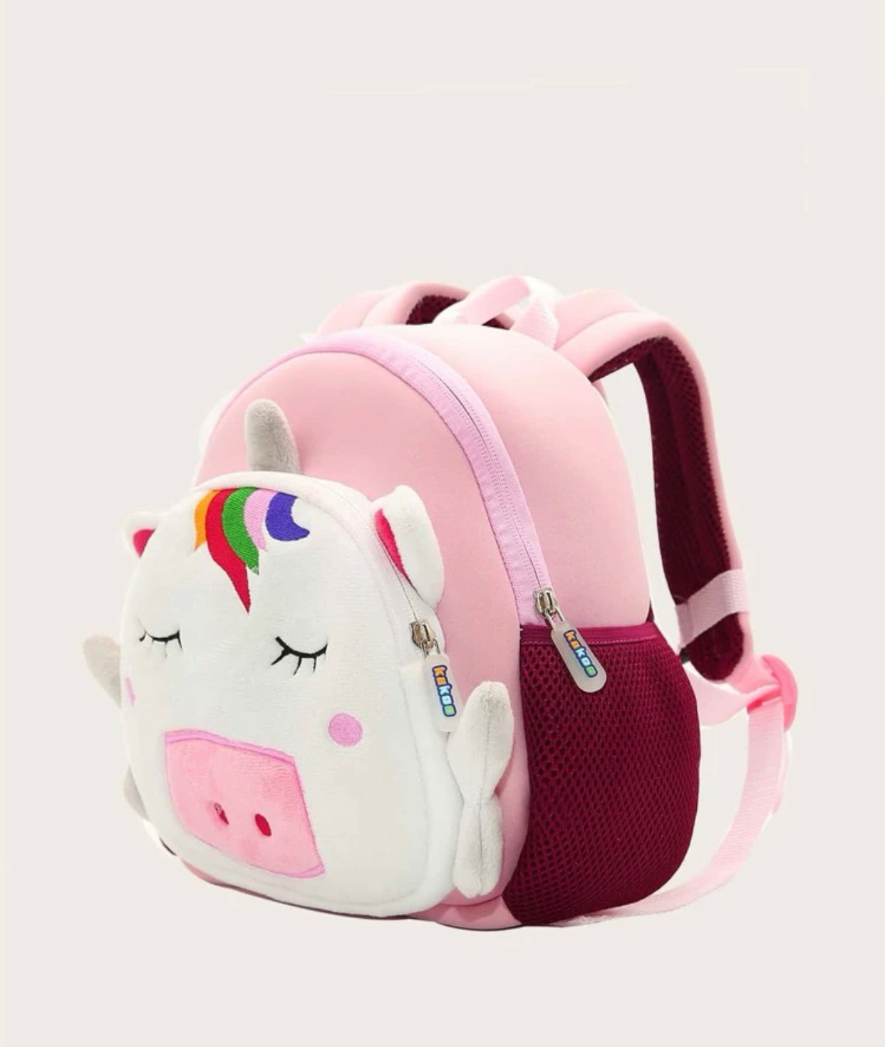 Girls cartoon embroidered functional backpack