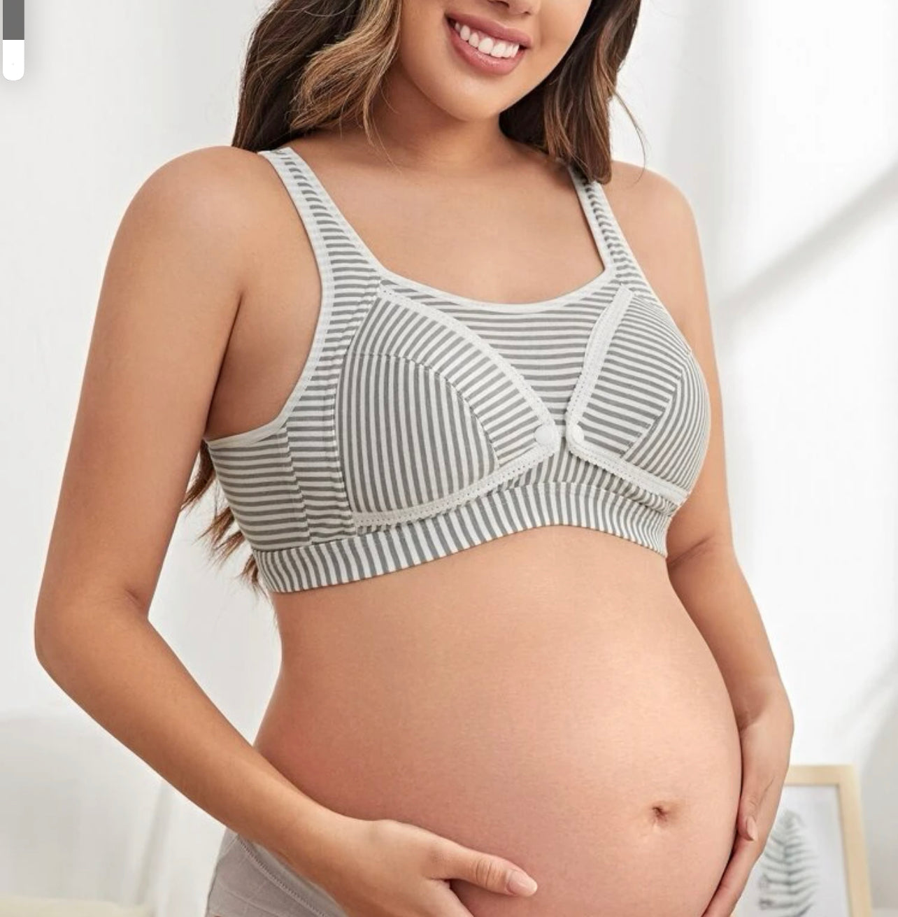 Maternity Striped Nursing Bra