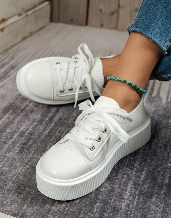 Lace-up front skate shoes