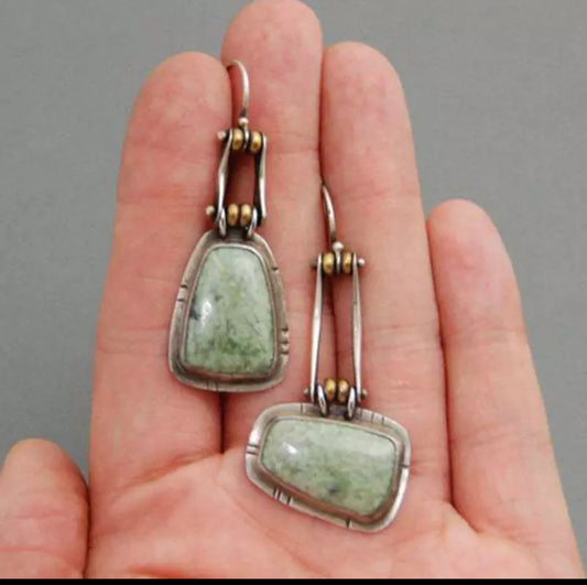 Light green decor abstract dangle earrings - Christina’s unique boutique LLC